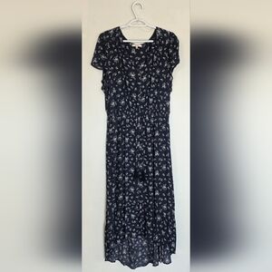 Angels Forever Young Women's Navy Floral Midi High-Low Dress Size XL, Spring
